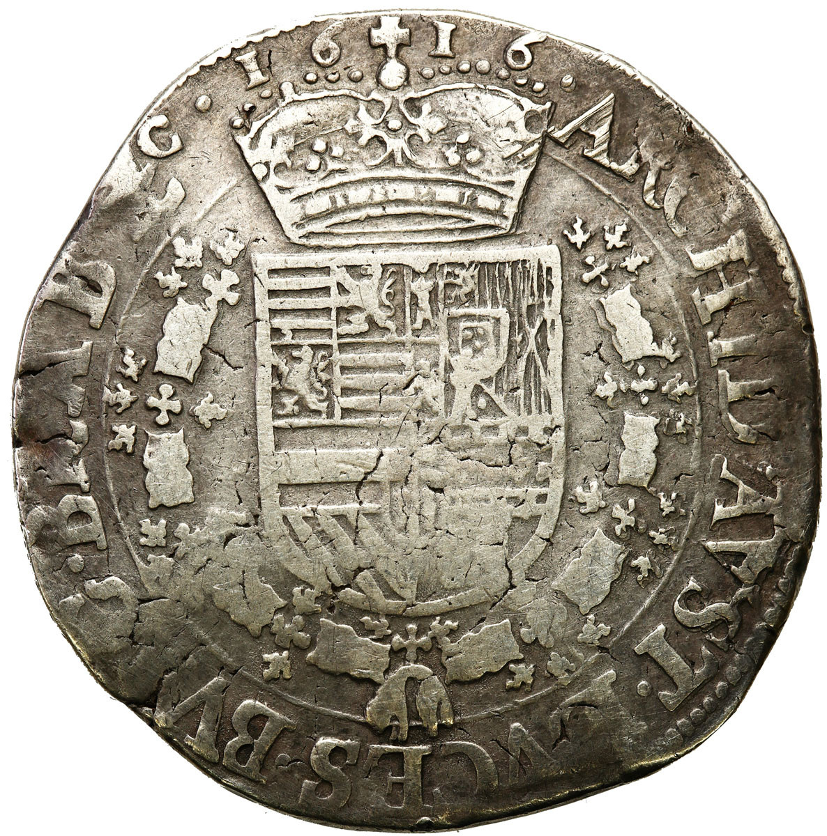 Niderlandy hiszpańskie, Albert i Elżbieta (1598-1621). Patagon 1616, Antwerpia